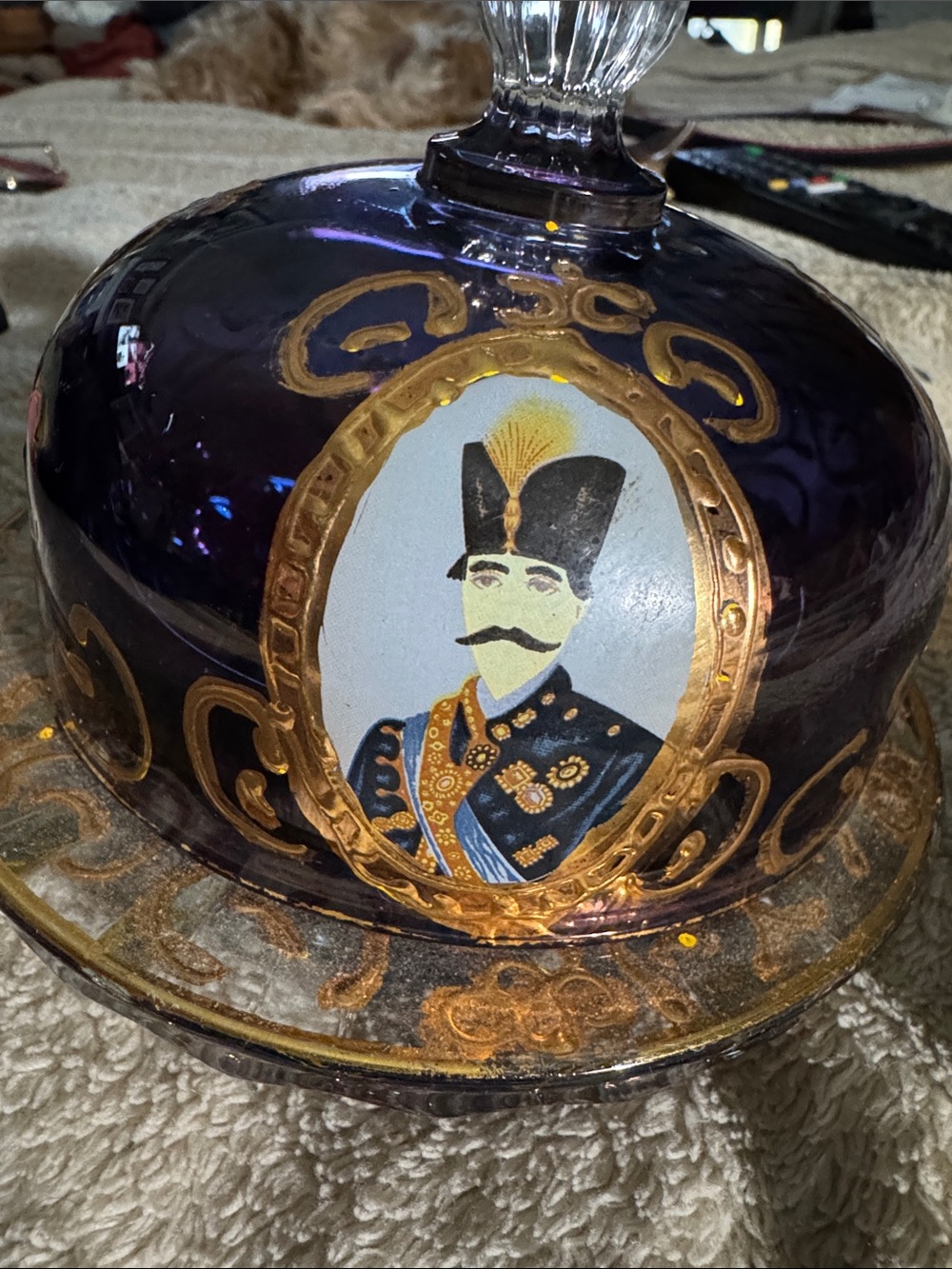 Bohemian Persian glass piece. perfect condition..